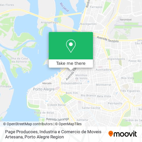 Mapa Page Producoes, Industria e Comercio de Moveis Artesana