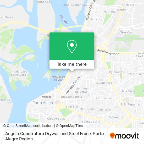 Mapa Angulo Construtora Drywall and Steel Frane