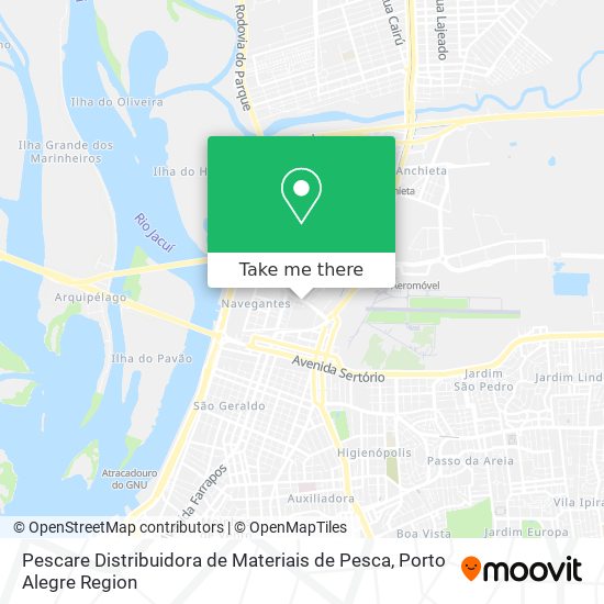 Mapa Pescare Distribuidora de Materiais de Pesca