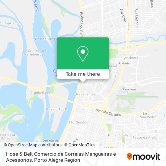 Mapa Hose & Belt Comercio de Correias Mangueiras e Acessorios