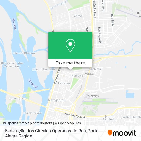 Federação dos Círculos Operários do Rgs map