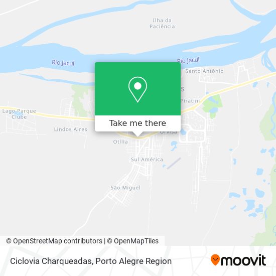 Ciclovia Charqueadas map