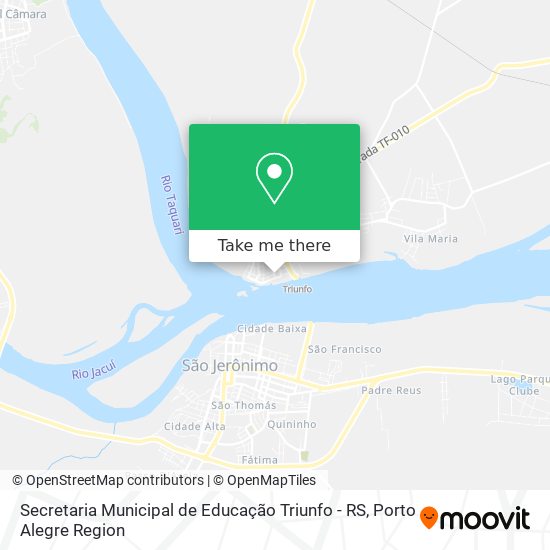 Secretaria Municipal de Educação Triunfo - RS map