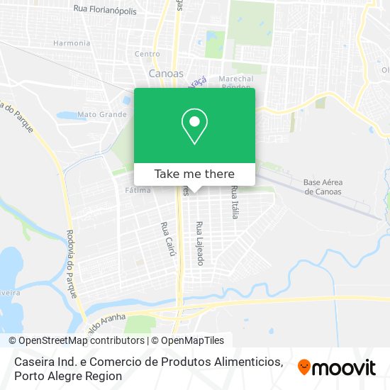 Caseira Ind. e Comercio de Produtos Alimenticios map