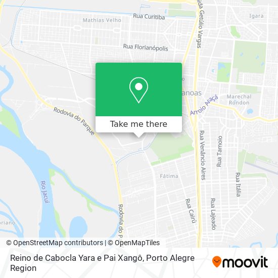 Reino de Cabocla Yara e Pai Xangô map