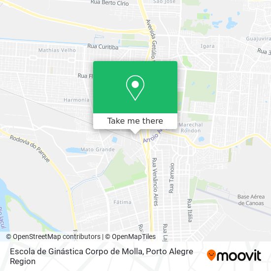 Mapa Escola de Ginástica Corpo de Molla