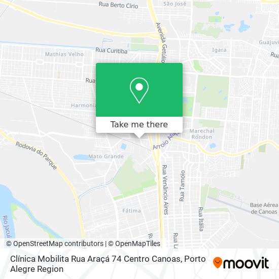 Clínica Mobilita Rua Araçá 74 Centro Canoas map