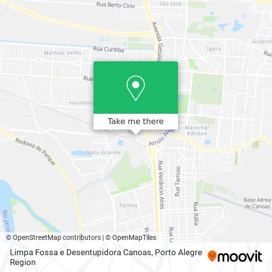 Mapa Limpa Fossa e Desentupidora Canoas