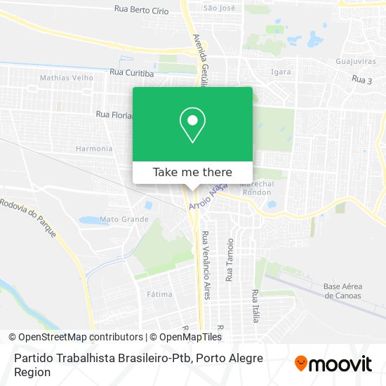 Mapa Partido Trabalhista Brasileiro-Ptb