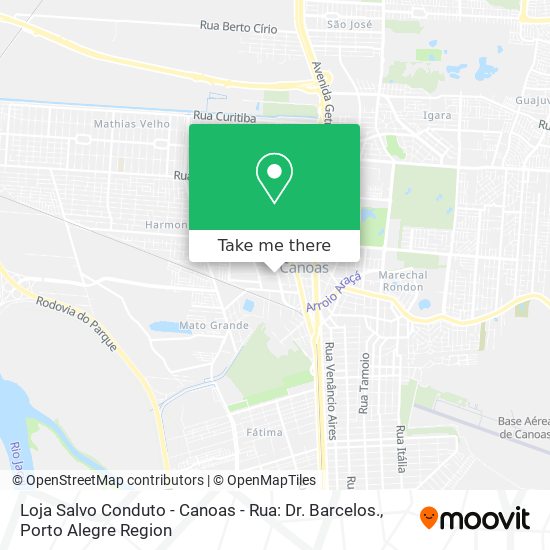 Mapa Loja Salvo Conduto - Canoas - Rua: Dr. Barcelos.