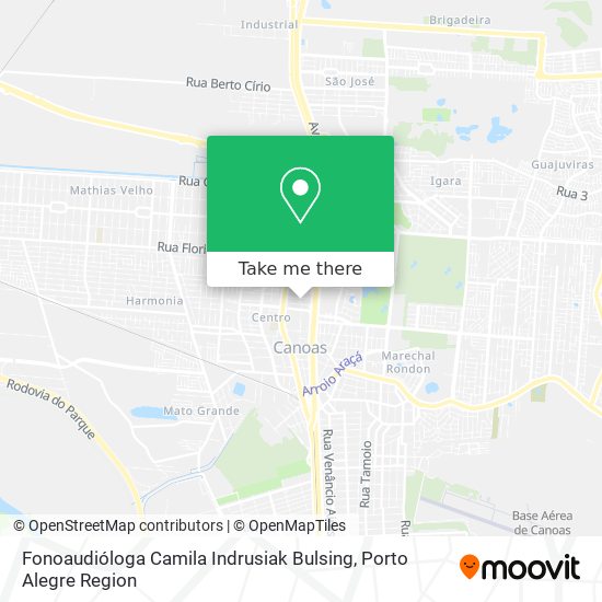 Fonoaudióloga Camila Indrusiak Bulsing map