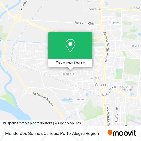 Mundo dos Sonhos'Canoas map