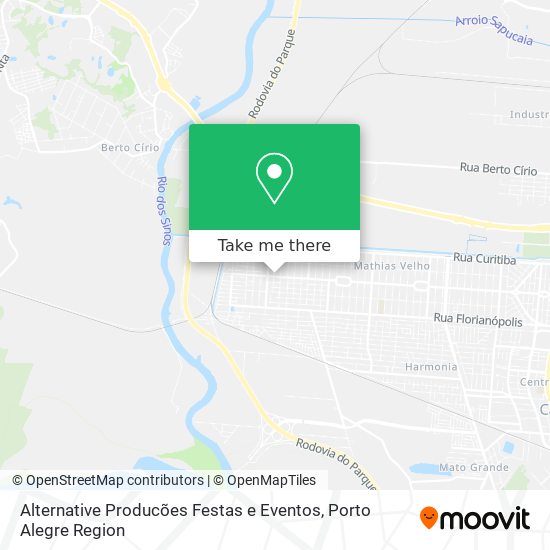 Mapa Alternative Producões Festas e Eventos