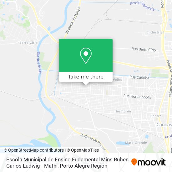 Mapa Escola Municipal de Ensino Fudamental Mins Ruben Carlos Ludwig - Mathi