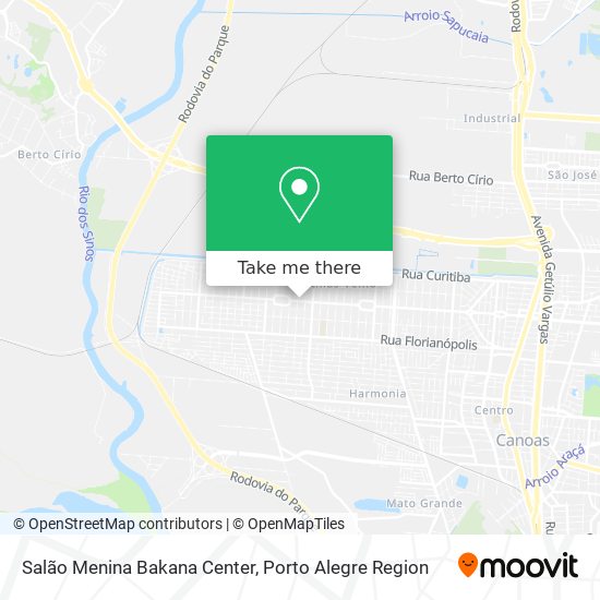 Salão Menina Bakana Center map