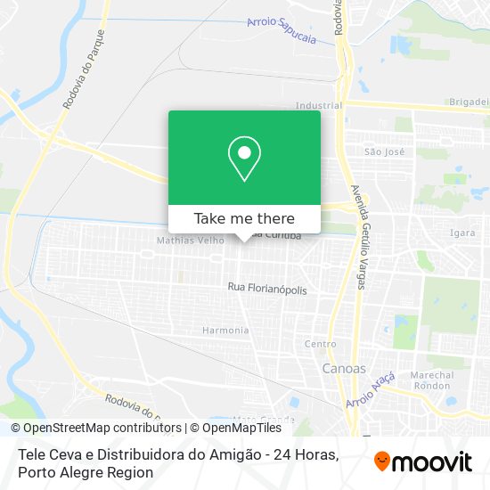 Mapa Tele Ceva e Distribuidora do Amigão - 24 Horas