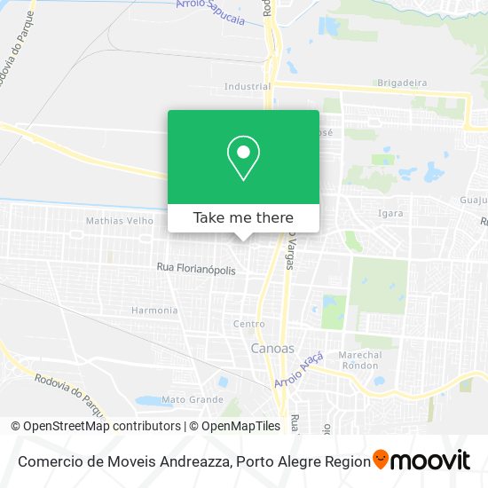 Mapa Comercio de Moveis Andreazza