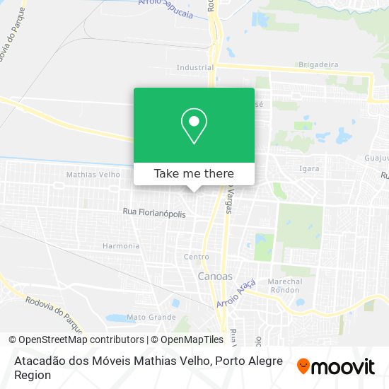 Mapa Atacadão dos Móveis Mathias Velho