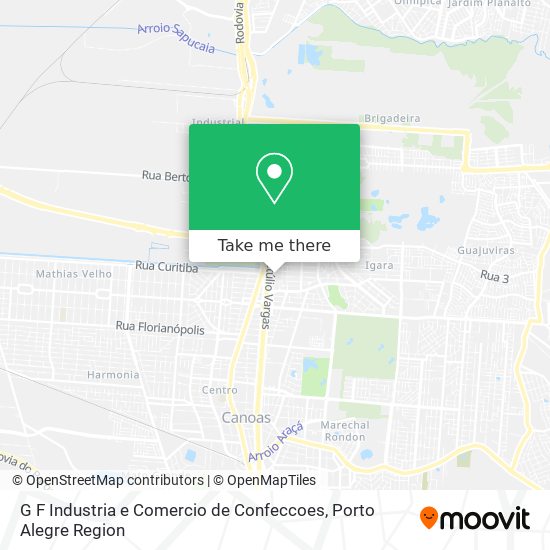 G F Industria e Comercio de Confeccoes map