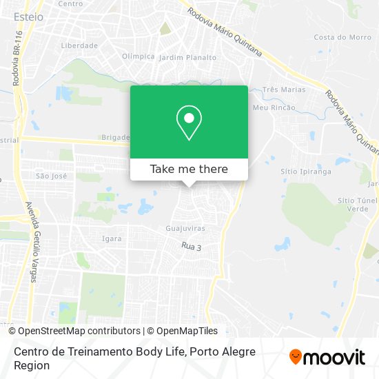 Centro de Treinamento Body Life map