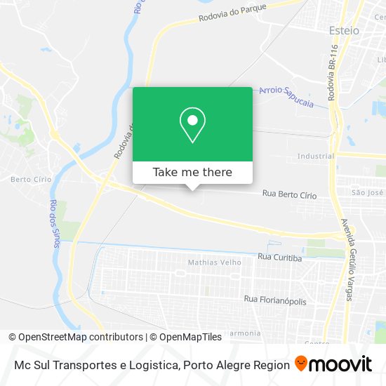 Mc Sul Transportes e Logistica map