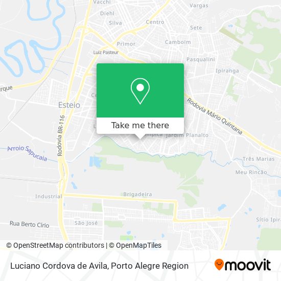 Luciano Cordova de Avila map
