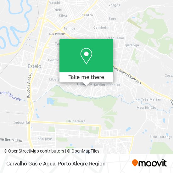 Carvalho Gás e Água map