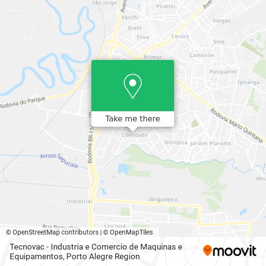 Mapa Tecnovac - Industria e Comercio de Maquinas e Equipamentos