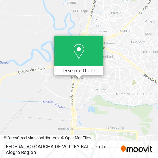 FEDERACAO GAUCHA DE VOLLEY BALL map