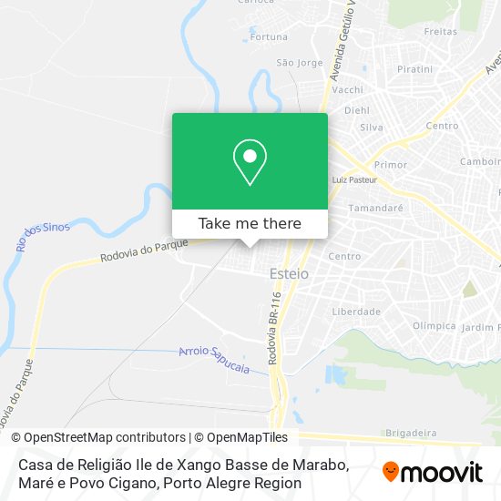 Casa de Religião Ile de Xango Basse de Marabo, Maré e Povo Cigano map