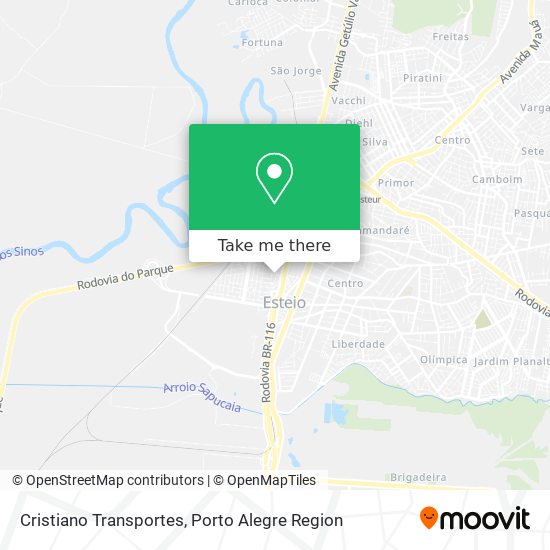 Cristiano Transportes map