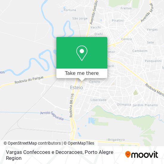 Mapa Vargas Confeccoes e Decoracoes