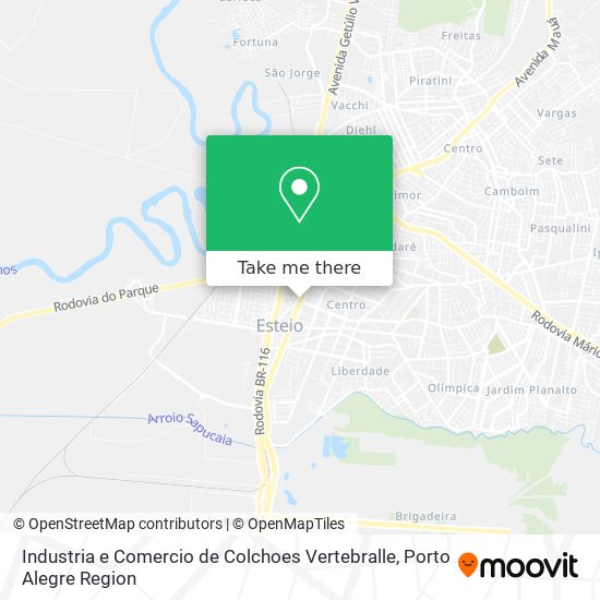 Industria e Comercio de Colchoes Vertebralle map