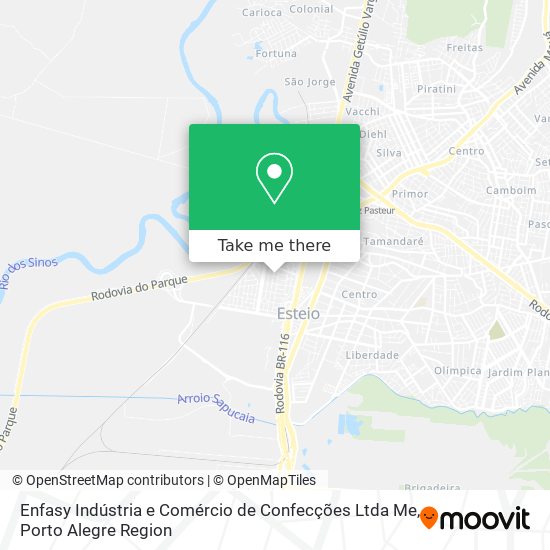 Mapa Enfasy Indústria e Comércio de Confecções Ltda Me