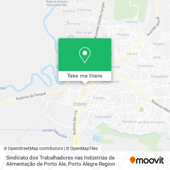 Sindicato dos Trabalhadores nas Indústrias de Alimentação de Porto Ale map