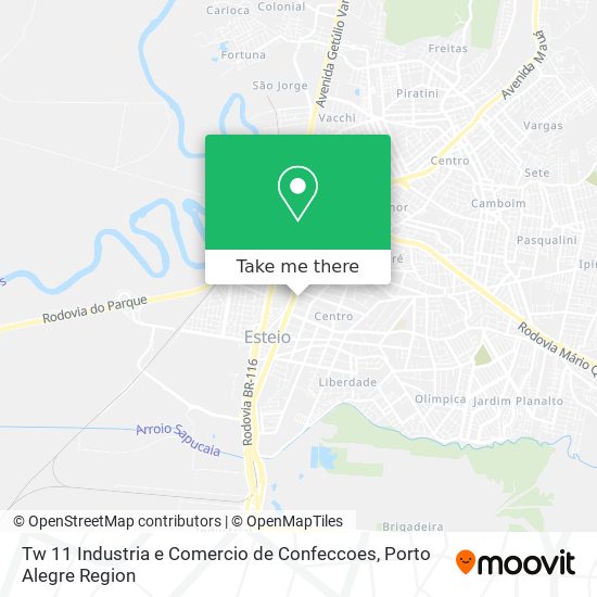 Tw 11 Industria e Comercio de Confeccoes map