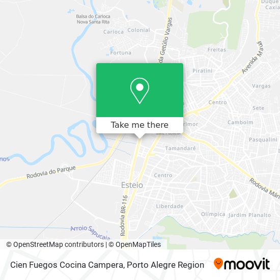 Cien Fuegos Cocina Campera map