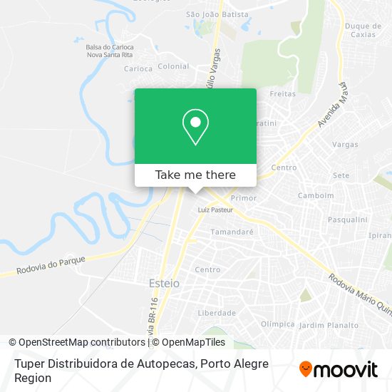 Tuper Distribuidora de Autopecas map