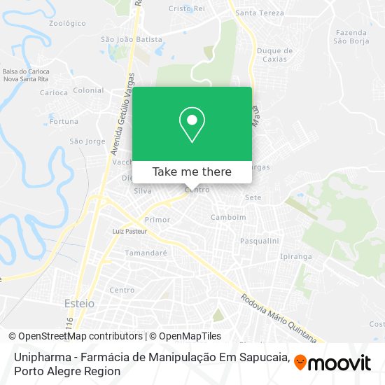 Mapa Unipharma - Farmácia de Manipulação Em Sapucaia