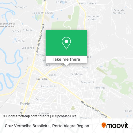 Cruz Vermelha Brasileira. map