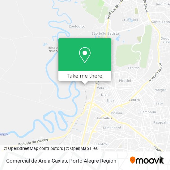 Comercial de Areia Caxias map