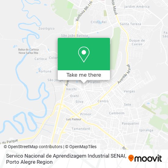 Servico Nacional de Aprendizagem Industrial SENAI map