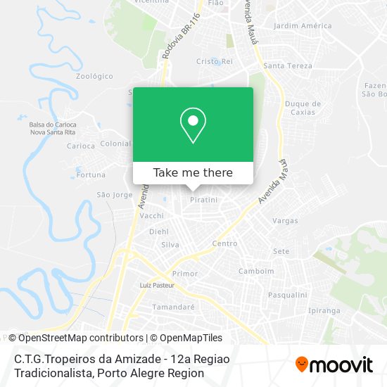 C.T.G.Tropeiros da Amizade - 12a Regiao Tradicionalista map