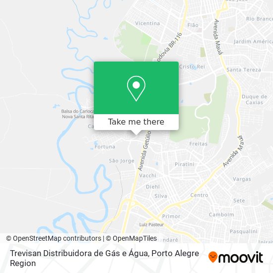 Trevisan Distribuidora de Gás e Água map
