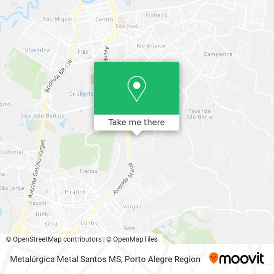 Mapa Metalúrgica Metal Santos MS