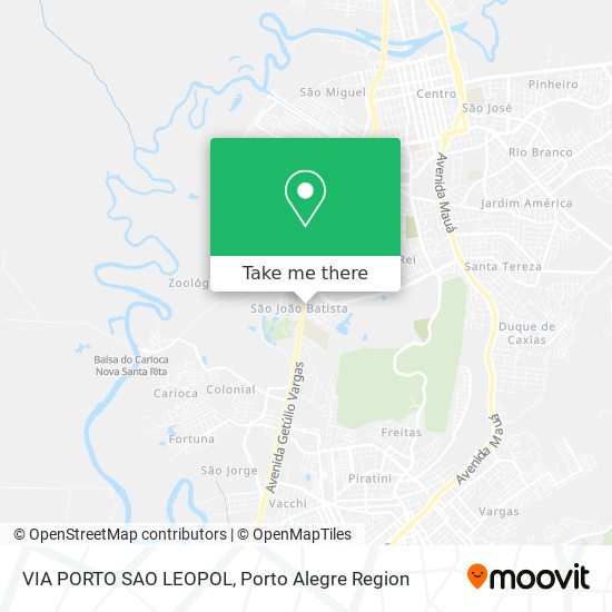 VIA PORTO SAO LEOPOL map