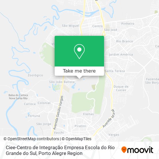 Mapa Ciee-Centro de Integração Empresa Escola do Rio Grande do Sul