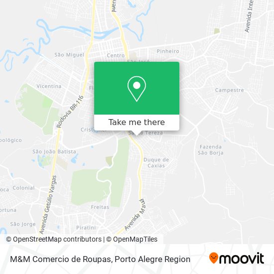 Mapa M&M Comercio de Roupas