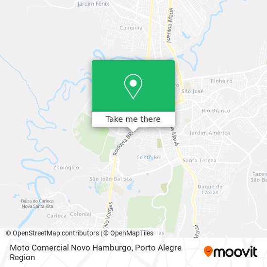 Moto Comercial Novo Hamburgo map