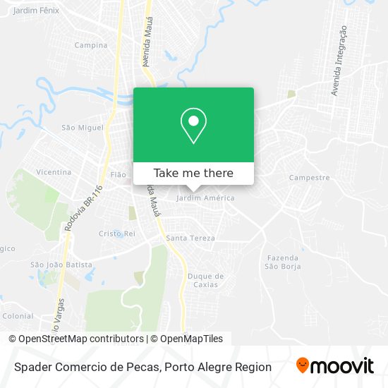 Mapa Spader Comercio de Pecas